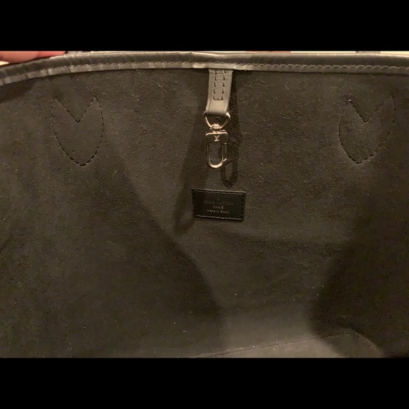 Louis Vuitton Neverfull MM Black Leather Tote - Picture 8 of 16